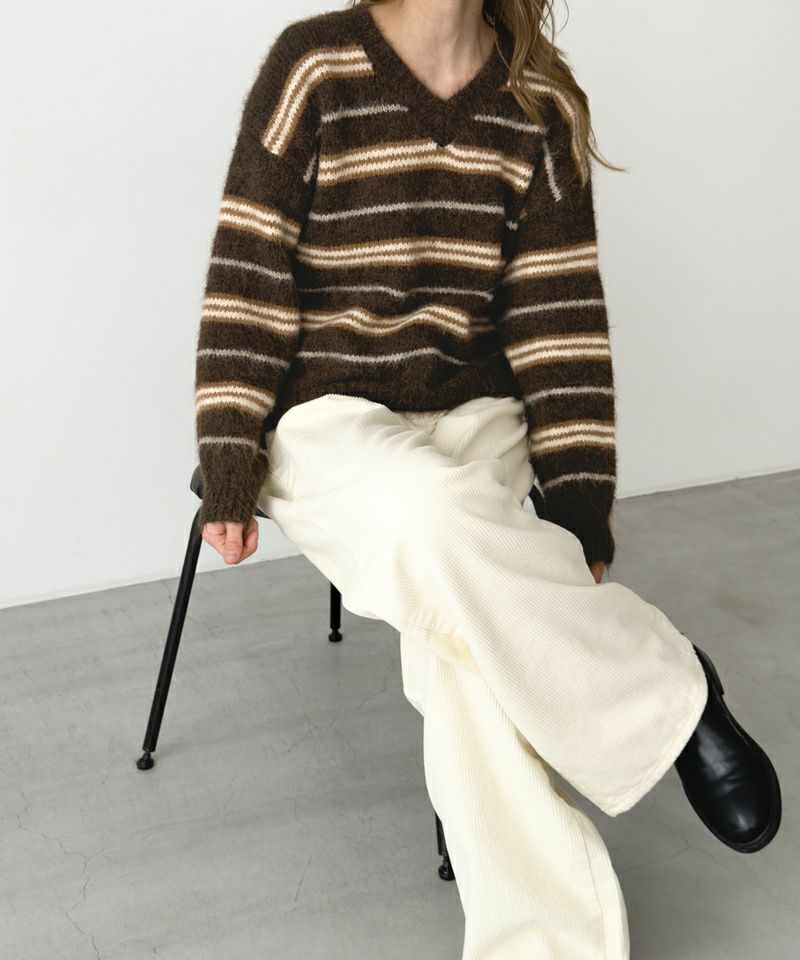 El marVネックボーダーニット | CANAL JEAN（キャナルジーン）公式